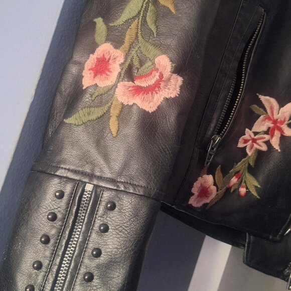 Leather Embroidered Jacket - Picture 4 of 5